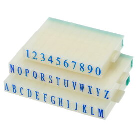 PATIKIL 取り外し可能なナンバーレタースタンプ プラスチック 9+26桁 フォントサイズ5 数字0-9 アルファベットA-Z 組み合わせセット カード スクラップブック 教育用