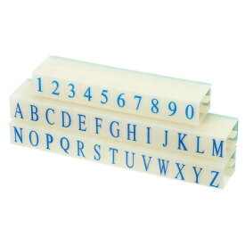 PATIKIL 取り外し可能なナンバーレタースタンプ プラスチック 9+26桁 フォントサイズ1 数字0-9 アルファベットA-Z 組み合わせセット カード スクラップブック 教育用