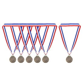 PATIKIL 金アワードメダル ネックリボン付き ブ ランクオリンピックスタイル優勝メダル6個セット 競技 パーティー 装飾 銅製 メダル賞