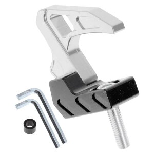 HEROFFIX オートバイ用ハンギングフック スクエア オートバイヘルメット用 ラゲッジバッグホルダーハンガー スクーター 自転車用 シルバートーン 50mm 長さ