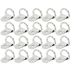 X AUTOHAUX タイダウンアンカーラッシングリング D形 カートラックトレーラーカーゴRVボート用 シルバートーン 20個