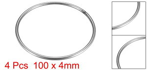 uxcell溶接Oリング100x4mmストラップ付き丸型Oリングステンレス鋼4個入り