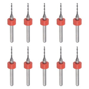 マイクロPCBドリルビットセット 3.175 mmシャンク 1.15 mm ソリッドタングステンカーバイド CNC彫刻プリント回路基板 ドリルビットロータリーツール 10個入り