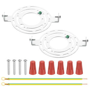 PATIKIL 140mm (5.51") ユニバーサルライト取り付け スタンドキット 2セットライトクロスバーラウンドてんじょうプレート 壁ライトてんじょうライトペンダントシャンデリア用ネジ付き