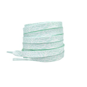 Elerevyo Flat Colorful Color Contrast Pattern Shoelaces Sports Shoe Laces for Athletic Running Sneakers Shoes Boot Strings 1 Pair White-Green 160cm/63.0