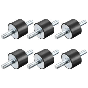 ラバーマウント M8x23 mm 防振アイソレーター スタッドショックアブソーバー オス エアコンプレッサー ガレージモーター ディーゼルエンジン用 30x20 mm 6個