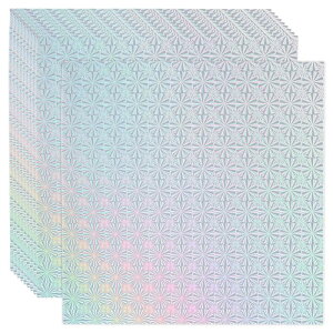 PATIKIL 12"×12" ホログラフィックカードストック 10枚入り メタリックな虹色 ミラーペーパーフォイルボード 反射シート スクラップブック ポスター DIYクラフト スタイル5