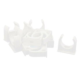 パイプ用ジョイント パイプクランプ 水管クリップ コネクタ PVC 白 30mm直径 12個入り