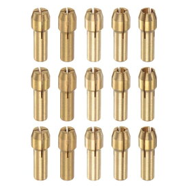 15個の真鍮コレット1-3.2mm真鍮ドりルチャックミニ電動グラインダークイックチェンジドりルチャックビットセット かいてんツール用 シャンク直径4.3 mm