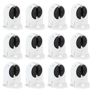 PATIKIL T5 蛍光灯ホルダー 12個 G5 ランプベース LED蛍光管 ライトソケット 500V ノンシャントターンタイプ ランプホルダーの交換 28x22x20 mm