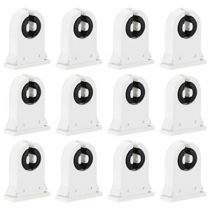 PATIKIL T8 蛍光灯ホルダー 12個 G13 ランプベース LED蛍光管 ライトソケット 500V ノンシャントターンタイプ ランプホルダーの交換 39x32x13 mm