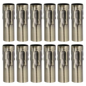 PATIKIL 80 mm トールキャンドルカバースリーブ 12個 金属 E14 シャンデリアソケットスリーブ 垂れ下がる燭台ベースアクセサリー付き 電球ライトベースホルダー 照明ランプ DIY用 ブロンズ