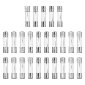 X AUTOHAUX 25個の10Aクイ ックブローヒューズ 250V 5x20mm 0.2x0.79インチ ガラスヒューズチューブ 車用