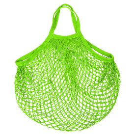 コットンメッシュバッグ, 380 x 350 mm 再利用可能 ウォッシャブル メッシュ ネットストリング食料品バッグオーガナイザー 果物 野菜 お買い物用 グリーン