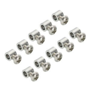 PATIKIL 5.3x6 mm ���C���[���[�v�N���b�v 20�� �X�`�[���P�[�u���N�����v 3.5 mm �V���O���z�[�� ���C���[���b�N���[�v�p��N���b�v M4*0.7�l�W�t�� �P�[�u���p