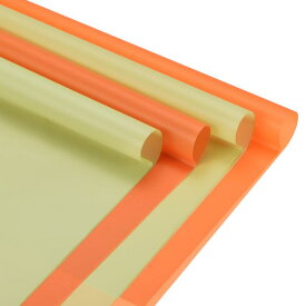 PATIKIL 57 x 57 cm フラワーラッピングペーパー 1セット/40シート 防水 花屋フローラルブーケ包装紙 DIYクラフトギフト包装用 ビーングリーン/オレンジ