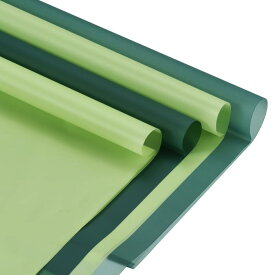 PATIKIL 57 x 57 cm フラワーラッピングペーパー 1セット/40シート 防水 花屋フローラル ブーケ包装紙 DIYクラフトギフト包装用 ビーングリーン/ダークグリーン
