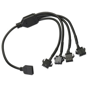 ARGB�X�v���b�^�[ 12V 4�s��-SM 4�s�� ���X�����P�[�u���A�_�v�^�[ �R�l�N�^�A�h���X�w��\ PC�t�@���d���R���s���[�^�V���[�V�}�U�[�{�[�h�p 1-4�X�^�C��