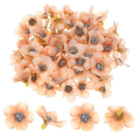 M METERXITY 50個入りの人工花の花びら ウェディング/ガーランド/帽子/靴/パーティーの装飾用 フェイクミニ桜の花びらバルク[ジンジャーイエロー]