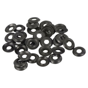 50個 カップワッシャーカウンターシンク 鉄製黒カウンターシンクフィニッシュワッシャー M5ネジ用(M5内径 x 14mm外径 x 2mm厚)