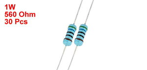 uxcell金属被膜抵抗器電子部品車軸560Ohm1W1%30Pcs