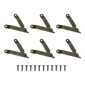 10個の蓋折りたたみサポートヒンジ 家具木製箱宝石ケースチェストキャビネット用20個のネジ付き ブロンズ(折りたたまれた長さ2.7"/68mm プレート幅0.4"/11mm)