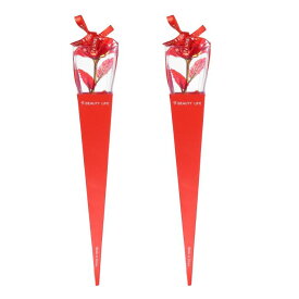 PATIKIL 人工バラ 花 バレンタインデー 母 日 誕生日 記念日 ため ギフトボックス付き2セット フェイクフラワーギフト 赤色