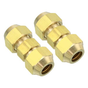 PATIKIL 9.5 mm�O�a �^�J���Ӄ��A���j�I���R�l�N�^�[ 2�Z�b�g �󒲓���d�ǉ����p�� �R�l�N�^�p�C�v�z�[�X�p�� �i�b�g�t�� 38.6 x 16 mm