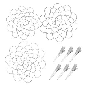 PATIKIL 4/5/6" �Ԋ�t�^ 6�� �N���b�v�t�� 3�Z�b�g �X�e�����X�� �t�����[�A�����W�����g�z���_�[�t���b�O���b�h �u�[�P��s �A�� �Œ�ɍœK �V���o�[�g�[��