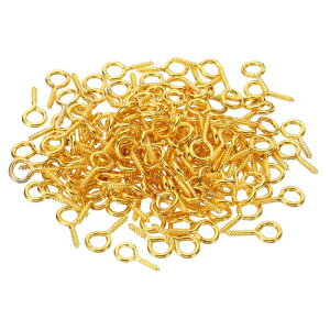 PATIKIL �˂����s�� �l�W�A�C�s�� 150���� 4mm ID x 15mm L �~�j�A�C�t�b�N DIY �H�|�i �V�����f���A �S�[���h�F