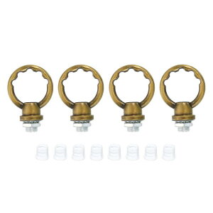 PATIKIL 8kg�ő�׏d 25 mm���a M10�˂� ���t�e�B���O�A�C�i�b�g 4�Z�b�g ���X ���[�v�z���_�[�t�b�N �����O�^�Ɩ���� �y���_���g�����v�V�����f���A�p �u�����Y