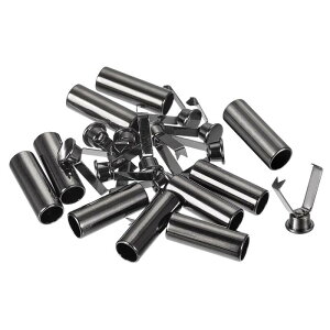 靴紐のチップ 金属製 DIY 靴ひも修理 交換用ヘッド 金属製巾着 ロープストッパー ロープファスナー エンドストッパー 靴ひも 帽子 ロープ用 ブラック 10個