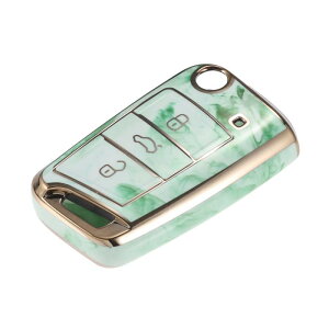 3 ボタン リモート キー フォブ ケース カバー Volksw agenに対応 Golf 7 Polo 2G 6R 6C 耐久性のある TPU リモート キー プロテクター ミドリ