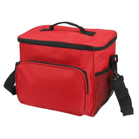 PATIKIL 女性/男性用ランチボックス 断熱クーラーランチバッグ 再利用可能なランチコンテナ 9.4x6.7x10.2" 仕事 ピクニック 屋外用 赤色