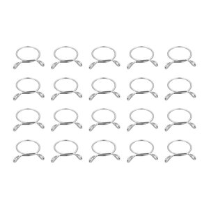 燃料ラインホースクランプ 単線チューブスプリングクランプ 20個入り 22mm内径 20-20.5mmホース適用 304ステンレス鋼 エアホース用 ウォーターホース用 シリコンチューブ用