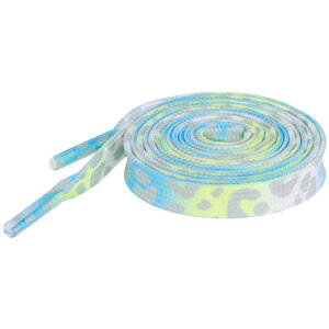 Elerevyo Leopard Shoelaces Multicolor Tie Dye Gradient Shoelace Flat Shoe Strings for Sports Sneakers 2 Pairs Light Gray 130cm/51.2"