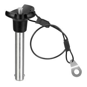 ボールロッキングピン ボタンハンドル付き 304ステンレス鋼 三角キャップ押しボタン クイックリリースピン 24.5 cmロープ付き 10 mm-51 mm