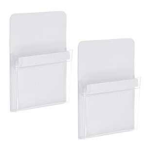 PATIKIL 冷蔵庫用磁性ペンホルダー 2個入り 165x120mm 乾拭記号ペン ホルダー カップ ホルダー 冷蔵庫 ホワイトボード ロッカー ホワイト