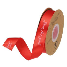 ワイドサテンリボングログラン バレンタイン ウェディングリボン ギフト包装 ケーキボックス用リボン 25 mm 50ヤード レッド