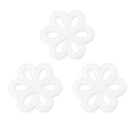 ブラ クリップ ブラストッパー ひも ズレ 防ぐ ブラストラップクリッパー 花の形 ホワイト