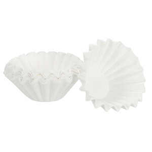 PATIKIL 1-4 バスケットコーヒーフィルターカップ 漂白紙フィルター 155x45mm ドリップコーヒーメーカー 使い捨て醸造 カフェオフィスホーム用 100個入り