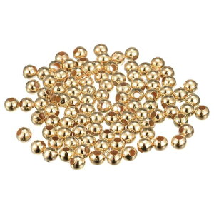 ラウンドスペーサビーズ 鉄製 シャンパン 6mm穴径 スペーサールースボールビーズ 小型スペーサー 工芸品圧着器電線 検索部品プラグキット 200個入り