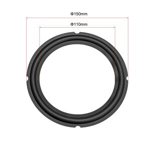 uxcellラバーエッジ外径150mmブラックゴムサラウンドリング交換スピーカー修理DIY4個入り