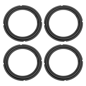 uxcellラバーエッジ外径150mmブラックゴムサラウンドリング交換スピーカー修理DIY4個入り