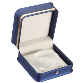 PATIKIL ベルベットブレスレットボックス 単一スロット ヴィンテージジュエリーホルダー 結婚 婚約 プロポーズ 挙式 記念日用 スタイル2 ブルー