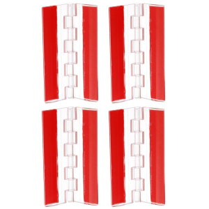 アクリルヒンジ 75x45 mm 自己接着 クリアヒンジ 透明連続ピアノ折りたたみヒンジ キャビネット引き出し DIYディスプレイスタンド用 4個