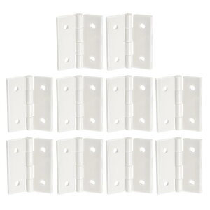 アクリルヒンジ 45 x 38 mm ミニハードウェア折りたたみヒンジ 厚くピアノヒンジ 取り付け穴付き ケースボックス 手芸用 ホワイト 10個