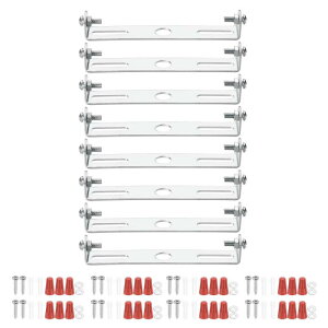 PATIKIL 100mm(3.94")ユニバーサルライト取り付け スタンドキット 8セットライトクロスバーてんじょうライトプレート 壁ライトてんじょうライトペンダントシャンデリア用ネジ付き