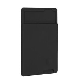 テレホンカード用ホルダー レザー 携帯電話財布に貼る 粘着ステッカー ブラック ほとんどスマートフォンの電話ケース用