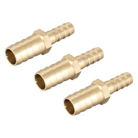 真鍮減速バーブ?ホース継手ストレートコネクタカプラーチューブアダプター 12mm x 8mmバーブ（3個）